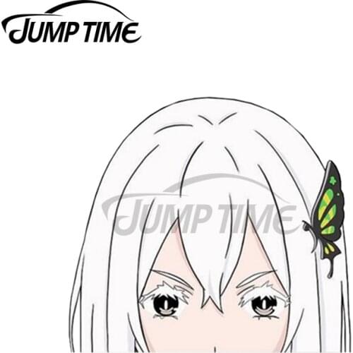 Jump Time 13 x 8.2cm For Echidna Peeker Anime Car Stickers Car Accessories Decal Waterproof Sunscreen Repair Trunk Decoration