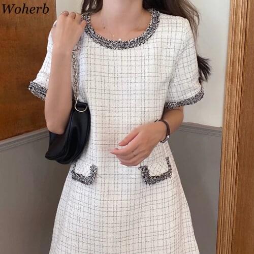 Летние платья в клетку Woherb China At AliExpress