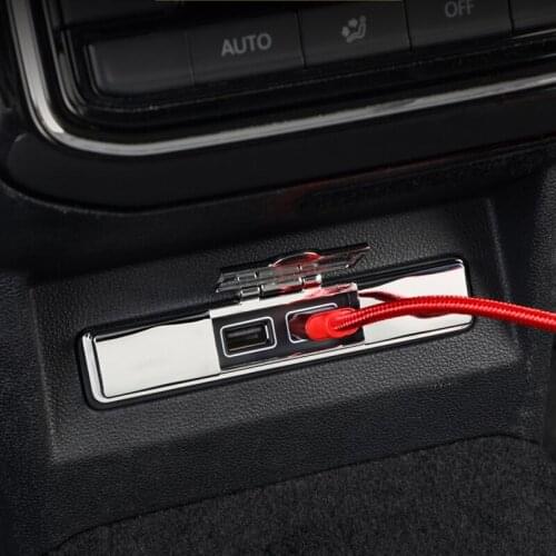 Auto Rear Charging Port USB Protection Cover Trim For Volkswagen VW Passat 2020 car Accessories