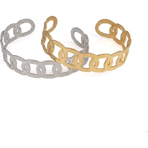 Punk Stainless Steel Bracelet Bangle Bracelet Women Bracelet Leaf Charms Bracelet Cuff Opening Bracelet For Women Jewelry Gifts