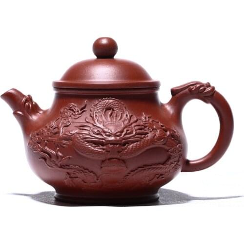 Famous Handmade Purple Clay Pot Dahongpao Xianglong Pan Pot Creative New Kung Fu Tea Set Teapot Household Teapot