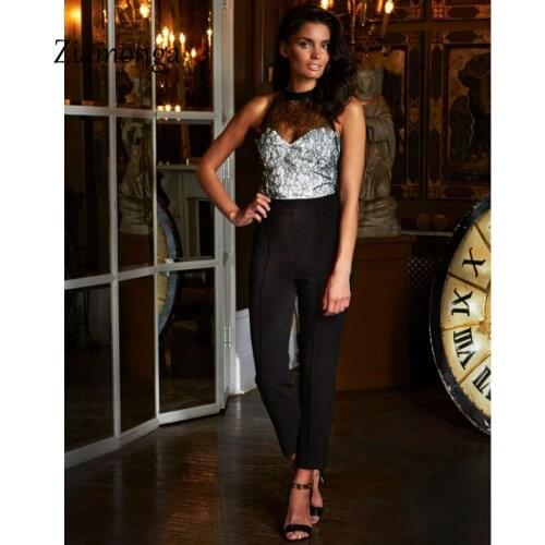 2017 New Summer Lace Top Cross Straps Backless Jumpsuit Women Sexy Bodysuits Rompers Women Ladies Overalls And Jumpsuit 0927