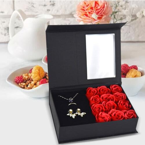 2020 Eternal Soap Rose Gift Box Exqusite Valentines Day Rose Gift Box Rose Jewelry Box Marriage Ring Jewelry Boxes Gift Holder