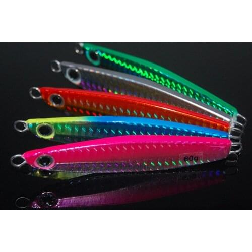5PCS Deep Sea Fishing Spoon Lure Metal Jig Jigging Lure Jigbait Spoon Fishing Treble Hook Spinner Baits 40g 60g