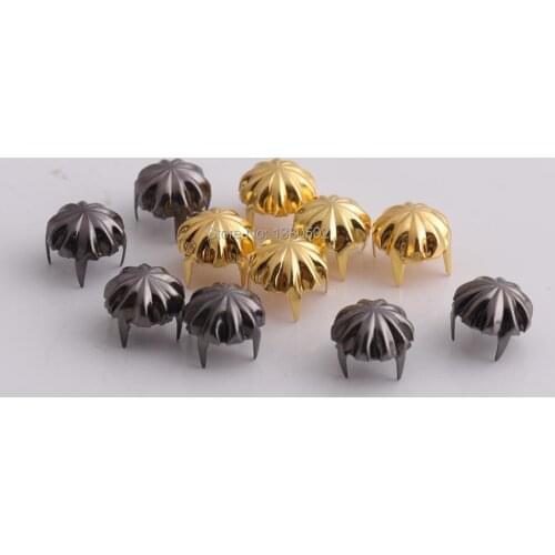 50pcs/lot gold and black color Garment Metal Rivets for Shoes Bags DIY Design
