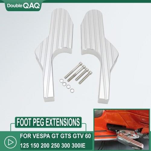 Motorcycle CNC Passenger Foot Peg Extensions Bracket Joint Back Shift for Vespa Piaggio GT 125 200 GTS 250 ABS 150 300ie GTV 300
