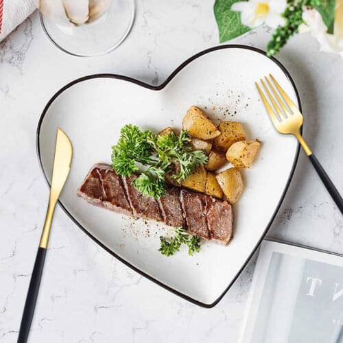 Black Gold Dinnerware Set Stainless Steel Flatware Set Salad Cake Fork Spoon Knife Tableware Set Kitchen Cutlery Set