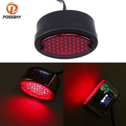 POSSBAY New Pattern Motorcycle Brake Light 12V Universal LED Motor Moto Motorbike Rear Tail Running Light Brake Lamp