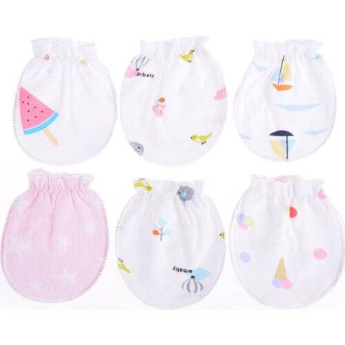 Cute Baby Cotton Gloves Set Newborn Anti-eat Hand Anti-Grab Glove Baby Infant Soft Anti Scratching Gloves 0-6M