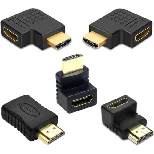HDMI Cable Connector Adapter 270 180 90 Degree Angle HDMI Male to HDMI Female Converters for 1080P HDTV Cable Adaptor Extender