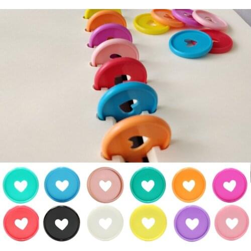 100PCS 35MM Mushroom Hole Notebook Colorful Binding Plastic Disc Heart DIY Binder Rings Loose Leaf Ring Round Buckle Hoop