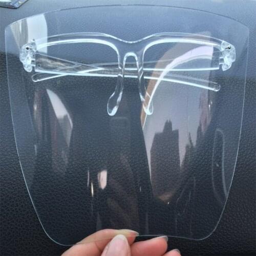 Dust-proof Transparent Face Shield Ultra-clear HD Real Anti-fog PC Lens Oversized Lens Glasses Protective Mask Kitchen Tools