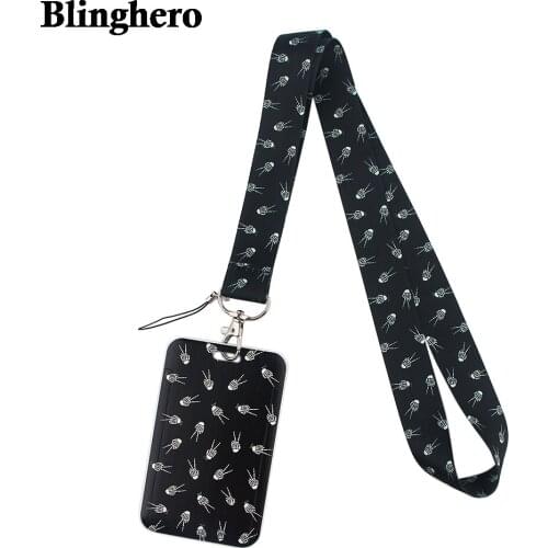 CB393 Scissors Hand Lanyard For Keys Cute Phone Straps ID Badge Case Bank Credit Card Holder ID Badge Holder Accessories