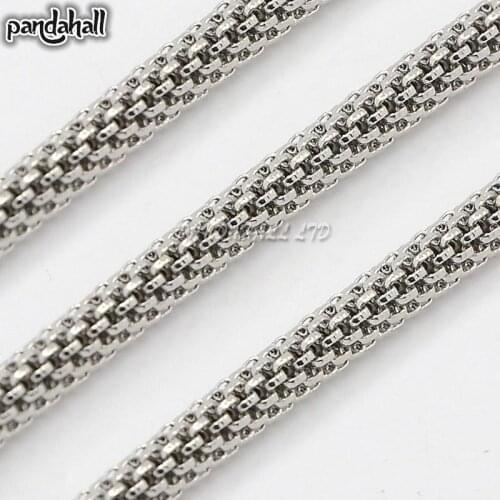 316 Stainless Steel Network Chains, Stainless Steel Color, 3mm