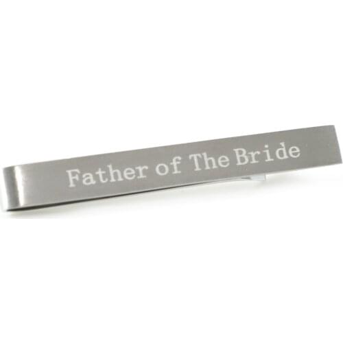 Wedding Theme Tie Clip Father of The Bride Groom Tie Clip Step Father Tie Slide