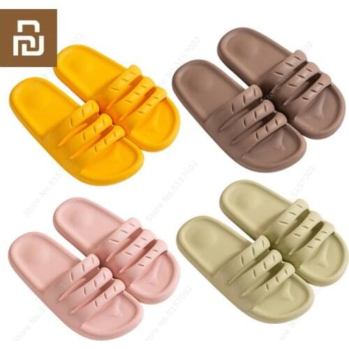 Xiaomi Women Bathroom Slippers Summer Shoes Female Male Home Non-slip Flat Shoes Lightweight Soft EVA Couples Massage Slipper