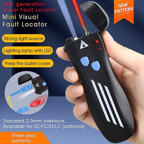 Free Shipping High Quality Red Laser Light Fiber Optic Cable Tester Visual Fault Locator Checker Grandway SC/FC/ST
