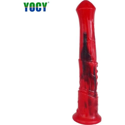 YOCY Liquid Silicone Horse Dildo Huge Animal Dong Butt Plug Erotic Dick Fake Penis Masturbation Anal Plug Suction Cup Sex Toys