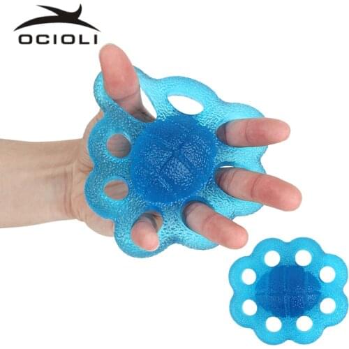 Silicone Finger Strengthener Rehabilitation Fingers Hand Grip Ball Training ArmResistense Carpal Expander Trainers Gripping Ring