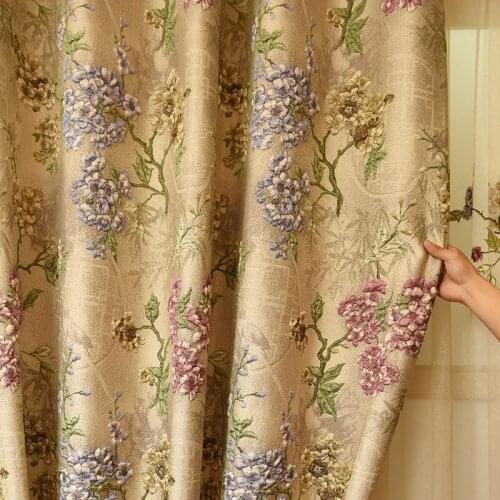 European Style Living Room Bedroom Blackout Curtains High Precision Embossed Jacquard Curtains for Living Dining Room Bedroom