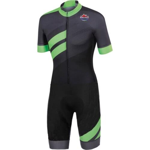 2021 WOLFKEI Skinsuit Cycling Clothing one piece Bodysuit Ropa Ciclismo MTB Bike Clothing Men outdoor wear # SK201900021708