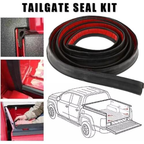 3M 5M Adhesive Universal PVC Weather Stripping Pickup Truck Bed Rubber Tailgate Seal Kit Tailgate Cover Sound Insulation