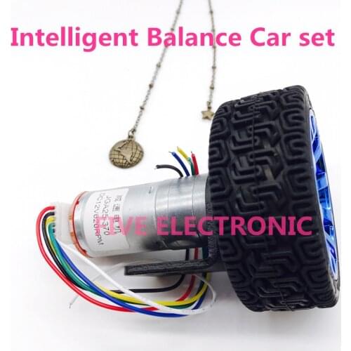 JGA25-370 DC GEAR MOTOR Balance Car set ,DC MOTOR+encoder+65mm tyre+coupler+support,use for balance vehicle smart car DIY model
