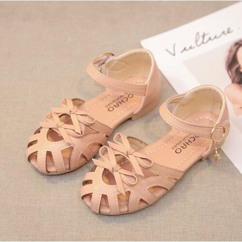 1 2 3 4 5 6 7 8 9 10 11 12 Year Princess Fashion Bow Kids Flats Shoes Summer Baby Girl Beach Sandals ChildrenS Sports Sandals