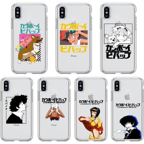 Cowboy bebop clear phone case For iPhone 11 12 Pro XS MAX XR X 7 8 6Plus SE 2021 Candy Soft Silicone Phone Cover Bag