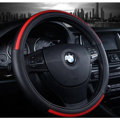 38CM PU Leather Car Steering Wheel Cover For BMW f30 f10 e46 x5 e70 x1 x3 e39 x5 x4 f11 all models Car-Styling