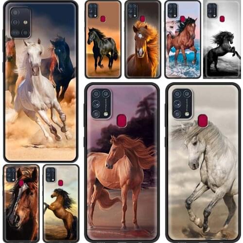 Case for Samsung Galaxy M31 M51 M30s M31s M11 M01 M21 F41 M62 M42 M32 M12 F62 F52 F22 F12 A9 A7 2018 Shell Running Horse Animal