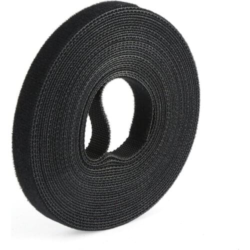 Black Nylon Cable Ties Belting Velcros Adhesive Wire Cable Organizer Cord Winder Manager Strap USB Cable Holder Protector