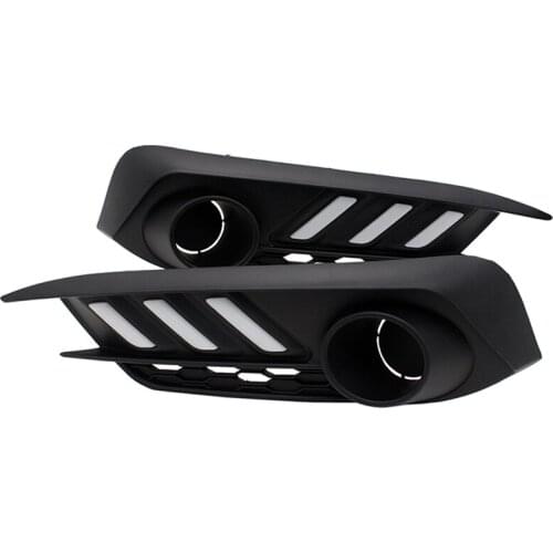 2pcs/set Car Styling Car LED DRL with Amber Turn Signal 12V Daytime Running Light for Civic 10th 2016