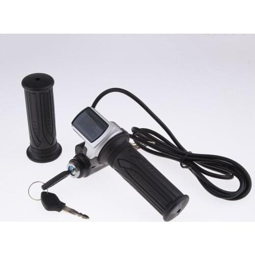 24V Electric Bike Scooter Throttle Grip Handle LCD Display Battery Monitor