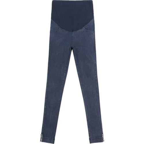 Pregnancy library pregnant women jeans spring pregnant women stomach lift pants feet pants denim casual pants maternity dress