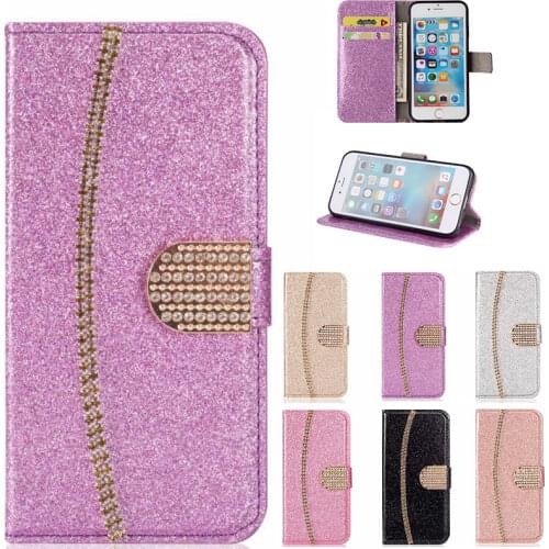 For Samsung S8 S9 S10 Plus S20 FE S21 Ultra A12 A32 A52 A72 A21S A31 A41 A51 A71 A20 A30 A50 A70 S Flip Glitter Leather Case