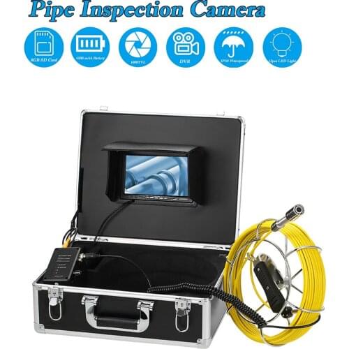Sewer Borescope Camera 20-50M Snake Cam Video Drain Pipe Inspection Endoscope 7 Inch LCD Monitor Duct Cleaner Equipment 23MM