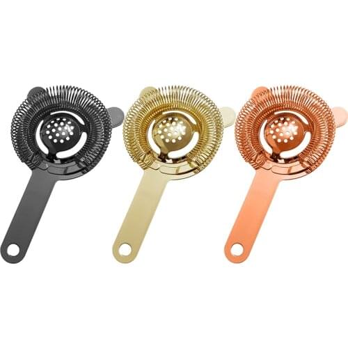 Cocktail Bar Strainer Spring Hawthorn Strainer with 2 Prongs Bartender Bar Tools