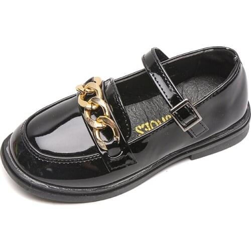 Girls' Leather Shoes Autumn New Princess Student Dance Shoes Boys British Style Soft Sole Childrens Shoes All-match Fashion