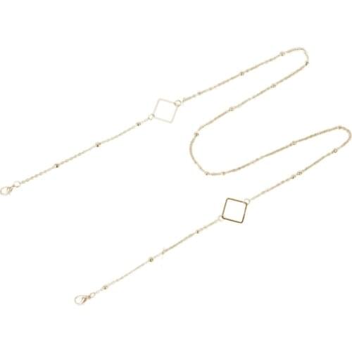 Hot Glasses Hanging Chain Fashion Non-slip Mask Rope Chain Metal Sunglasses Cord Lanyard Fashion Adjustable