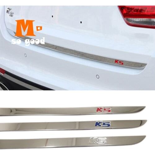 Stainless Steel For KIA Optima K5 2016 2017 2018 Rear Bumper Car Door Back Door Tailgate trim Car Styling Accessories 1pcs