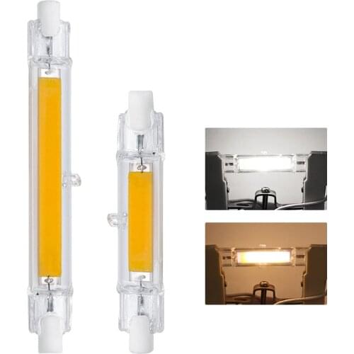 R7S 118mm 78mm 8W Tube 16W Glass Replace LED Dimmable COB Lamp Bulb Lights Glass 220-240V R7S LED COB Halogen Light Spotlight