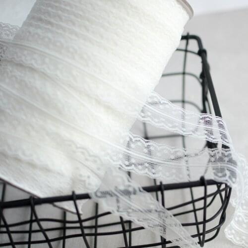 2.7cm wiidth, 15meters/pack Bilateral lace trim small smooth lace trimming white available X521