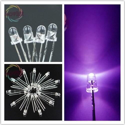 High Quality 1000pcs 3MM Round Top Purple leds 3mm Ultra Bright LED light Emitting Diodes Electronic Components Wholesale Retail