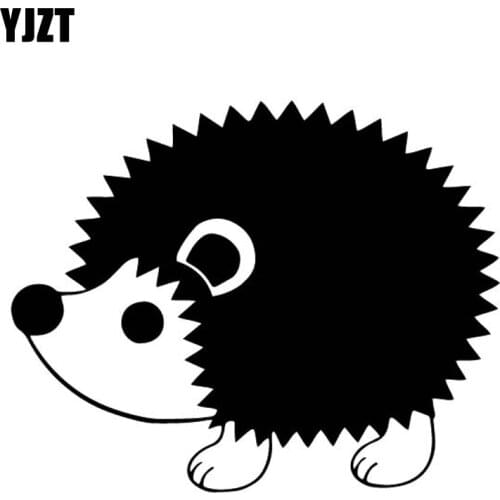 YJZT 15.5CM*12.4CM Hedgehog Vinyl Decal Body Of Car Decor Car Stickers Pattern Black/Silver C4-2374
