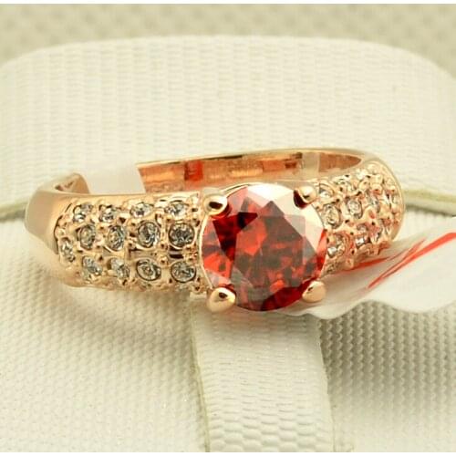 Real Photos 2020 Rings for Women Romantic Style Rose Gold Color Fashion Jewelry Big Zirconia Stone Engagement Female Gift