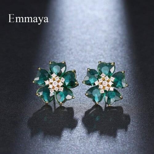 Emmaya New Arrival Blooming Flower Shape Muliticolor Earring For Women&Girls Personality Dress-Up In Dinner Party Fancy Gift