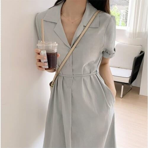 2021 Plus Size Summer Shirt Dress Evening Female Vintage Dress Party Oversize Short Sleeve Beach Women Dresses Robe Vestido Prom