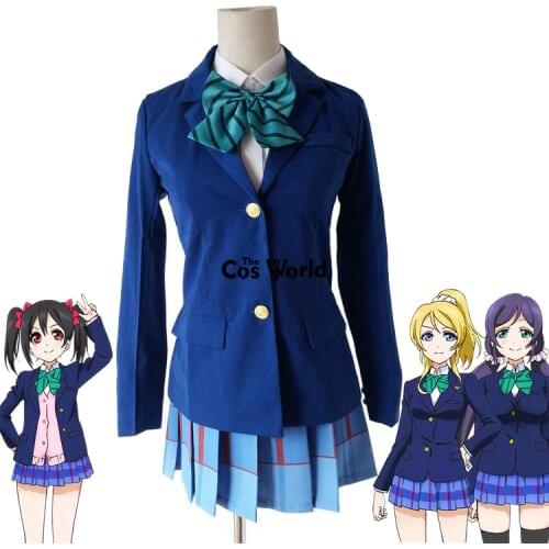 Love Live School Idol Project Yazawa Nico Ayase Eli Tojo Nozomi School Uniform Coat Shirt Dress Outfit Anime Cosplay Costumes
