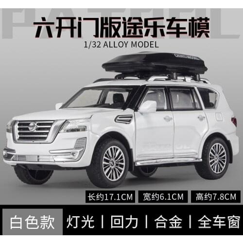 1:32 High Simulation Patrol Alloy Car Model Sound and Light Pull Back Toy Car Decoration for Children Gifts